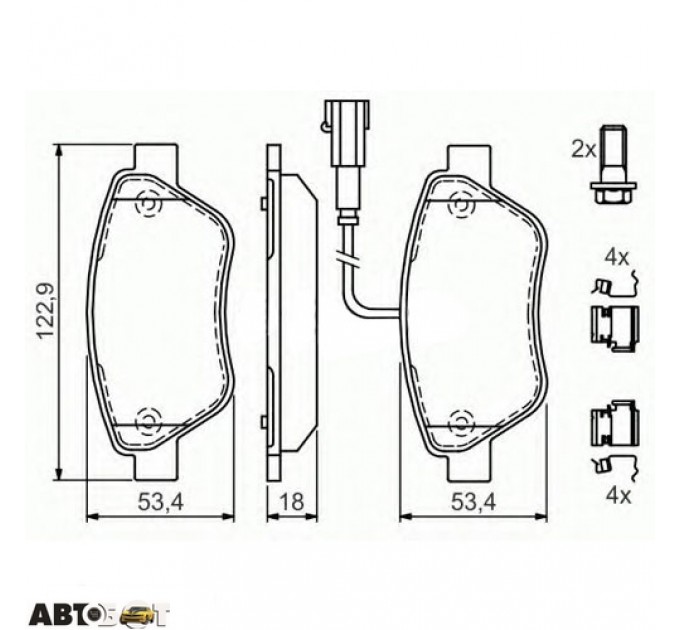 Тормозные колодки Bosch 0 986 494 113, цена: 1 523 грн.