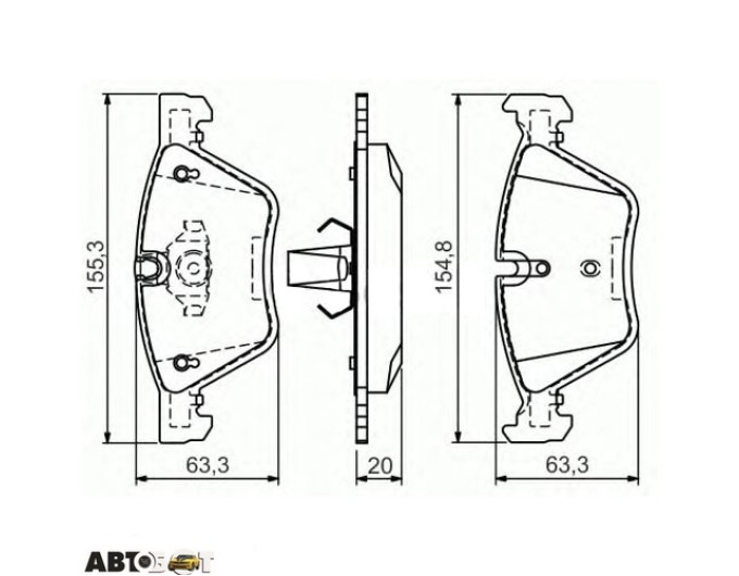 Тормозные колодки Bosch 0986494118, цена: 3 553 грн.
