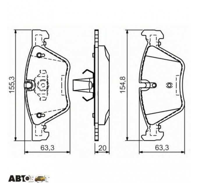 Тормозные колодки Bosch 0986494118, цена: 1 935 грн.