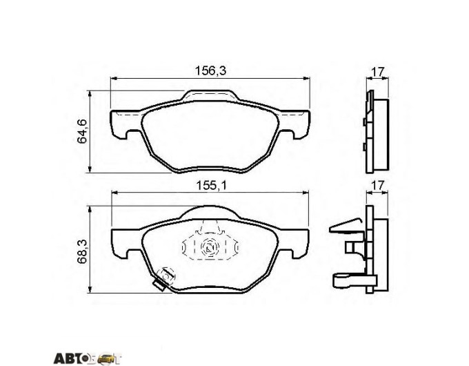 Тормозные колодки Bosch 0 986 494 135, цена: 2 744 грн.