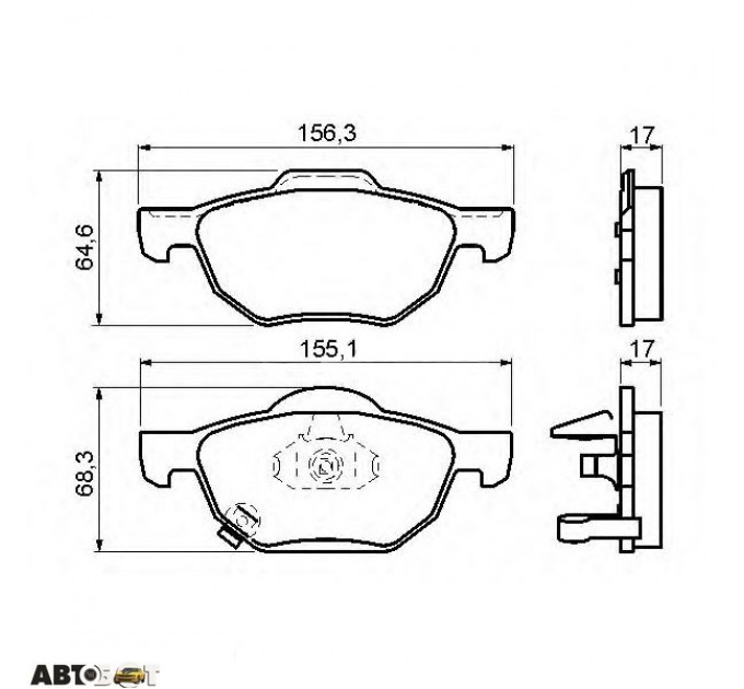 Тормозные колодки Bosch 0 986 494 135, цена: 1 494 грн.