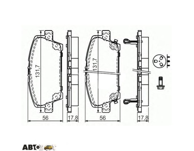 Тормозные колодки Bosch 0 986 494 136, цена: 2 993 грн.