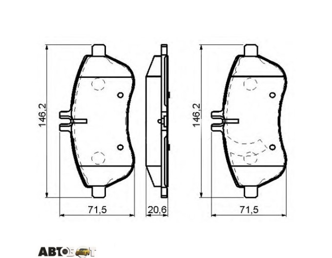 Тормозные колодки Bosch 0 986 494 161, цена: 3 756 грн.