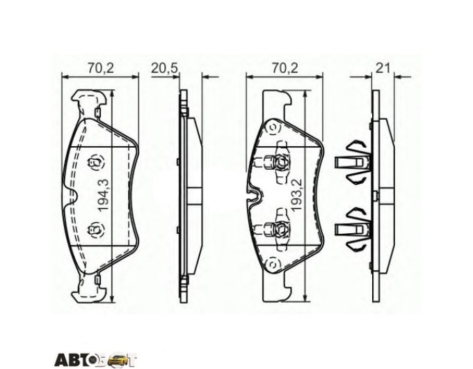 Тормозные колодки Bosch 0 986 494 165, цена: 4 796 грн.