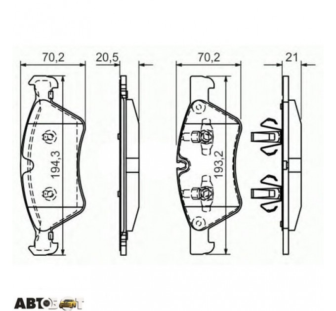 Тормозные колодки Bosch 0 986 494 165, цена: 2 611 грн.