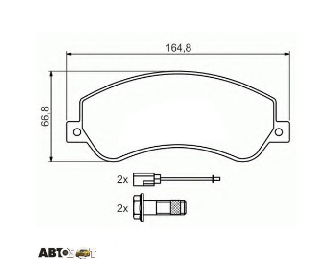 Тормозные колодки Bosch 0 986 494 170, цена: 3 563 грн.