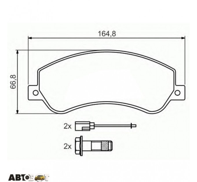 Тормозные колодки Bosch 0 986 494 170, цена: 1 940 грн.