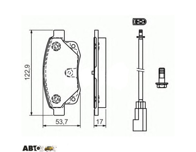 Тормозные колодки Bosch 0 986 494 171, цена: 2 899 грн.
