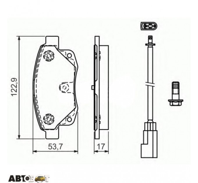 Гальмівні колодки Bosch 0 986 494 171, ціна: 1 579 грн.