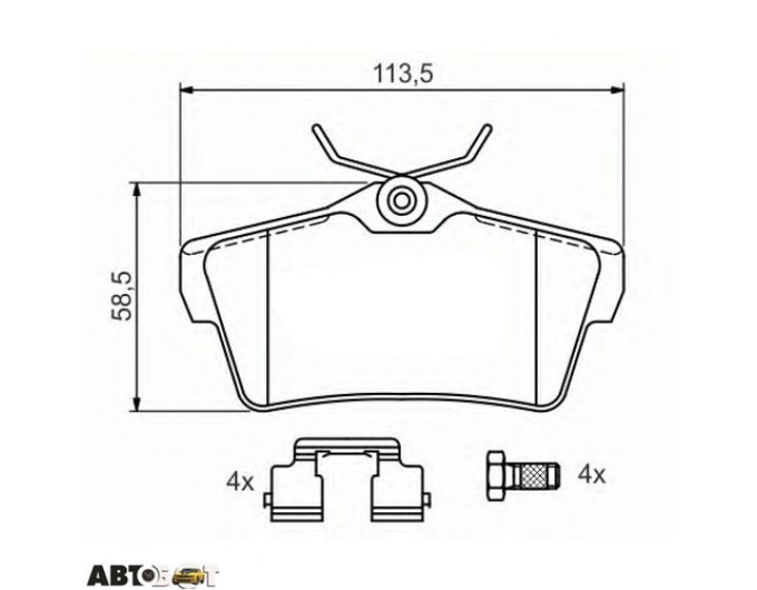 Тормозные колодки Bosch 0 986 494 192, цена: 3 199 грн.