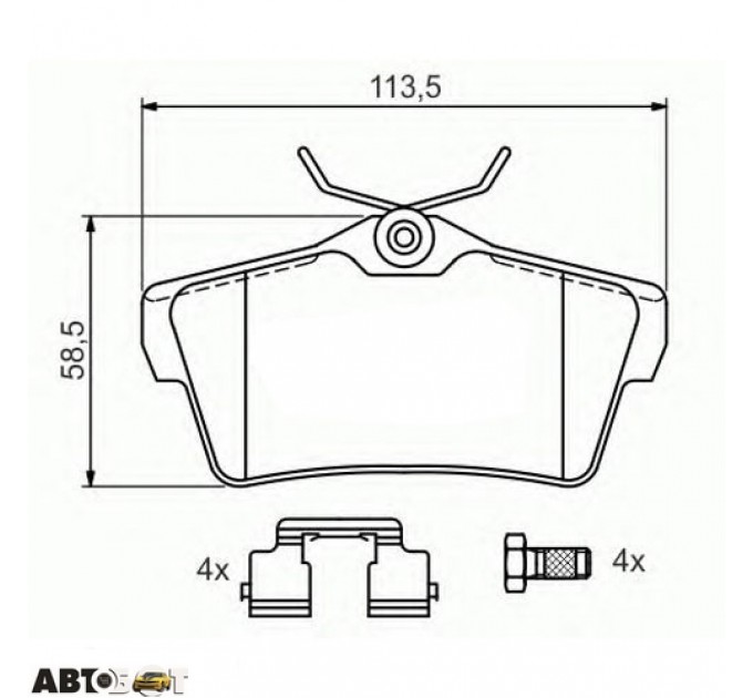 Гальмівні колодки Bosch 0 986 494 192, ціна: 1 742 грн.