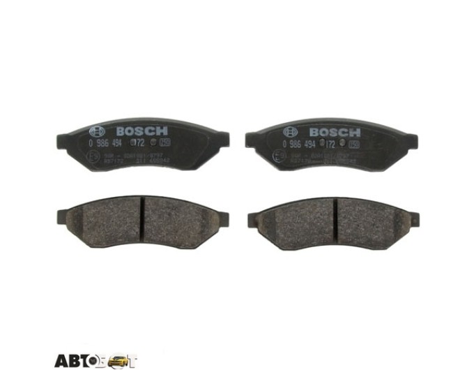 Гальмівні колодки Bosch 0 986 494 172, ціна: 1 834 грн.