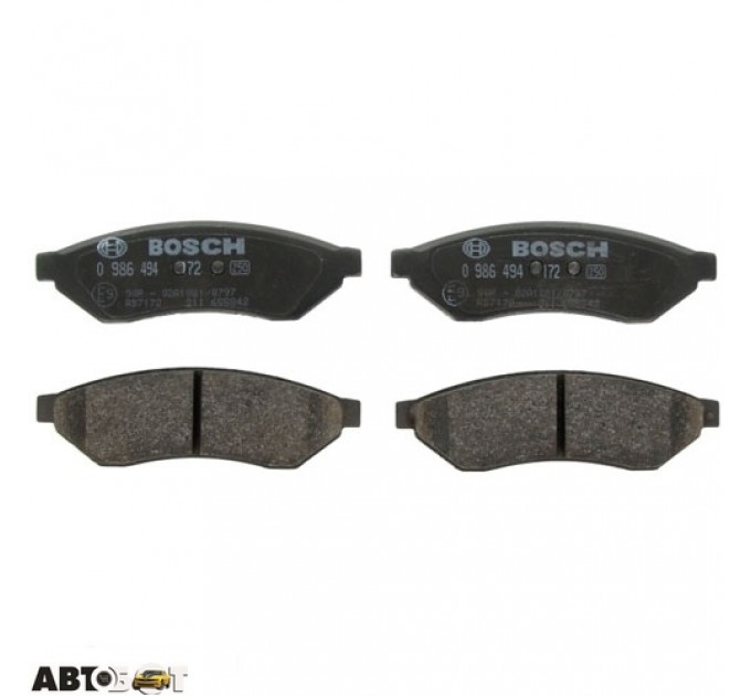 Тормозные колодки Bosch 0 986 494 172, цена: 999 грн.