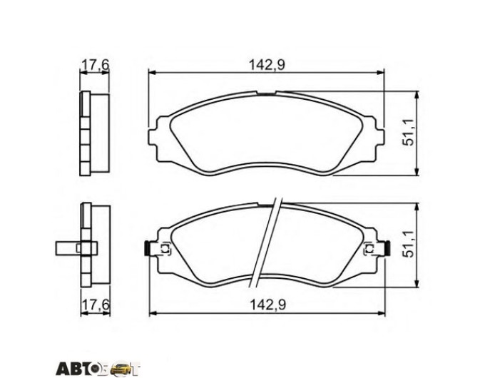 Тормозные колодки Bosch 0 986 494 173, цена: 1 961 грн.