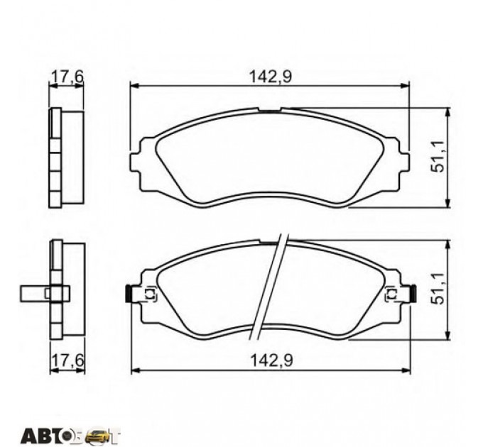 Тормозные колодки Bosch 0 986 494 173, цена: 1 068 грн.