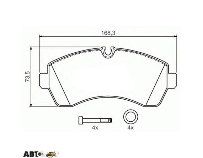 Тормозные колодки Bosch 0 986 494 194, цена: 3 931 грн.