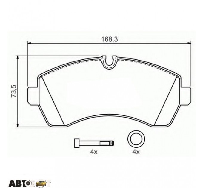 Тормозные колодки Bosch 0 986 494 194, цена: 2 140 грн.