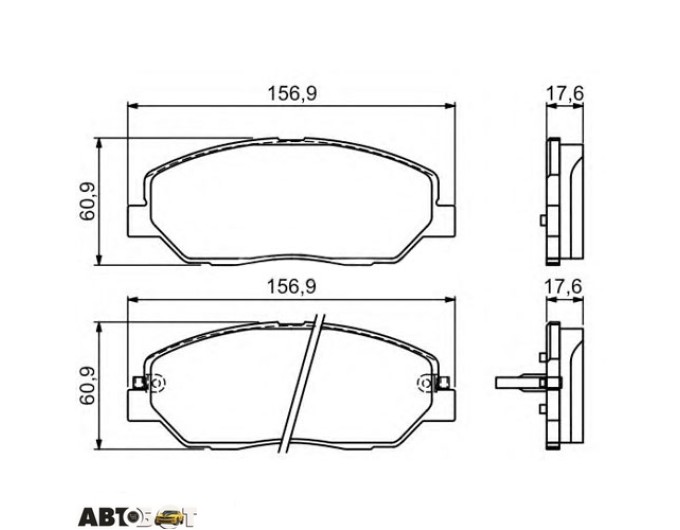 Тормозные колодки Bosch 0 986 494 227, цена: 3 261 грн.
