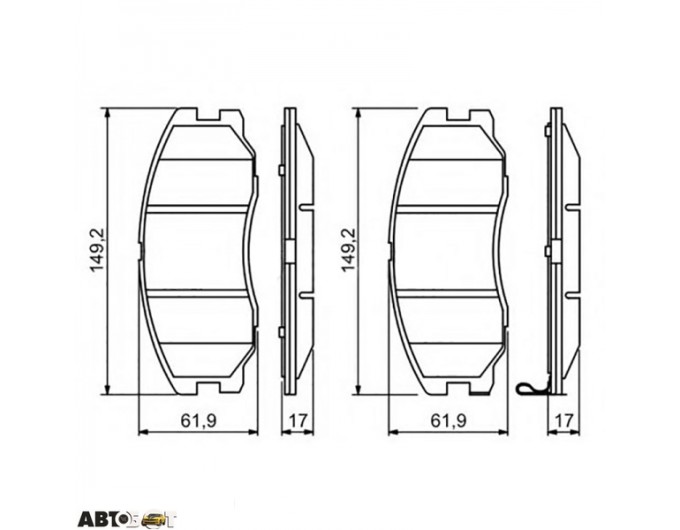 Тормозные колодки Bosch 0 986 494 250, цена: 3 397 грн.