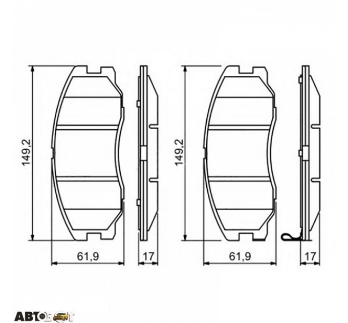 Тормозные колодки Bosch 0 986 494 250, цена: 1 850 грн.