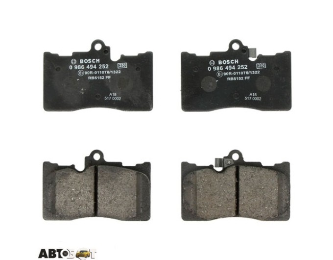 Тормозные колодки Bosch 0 986 494 252, цена: 2 605 грн.
