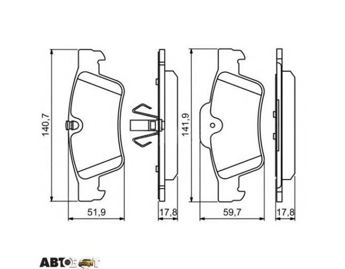 Тормозные колодки Bosch 0 986 494 256, цена: 3 979 грн.