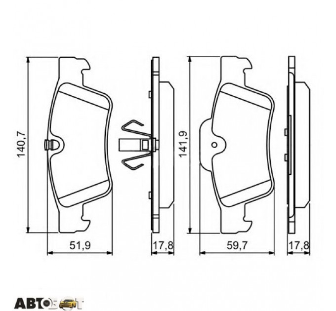 Гальмівні колодки Bosch 0 986 494 256, ціна: 2 167 грн.