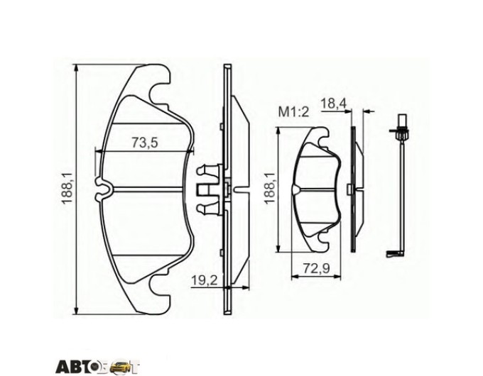 Тормозные колодки Bosch 0 986 494 259, цена: 5 171 грн.