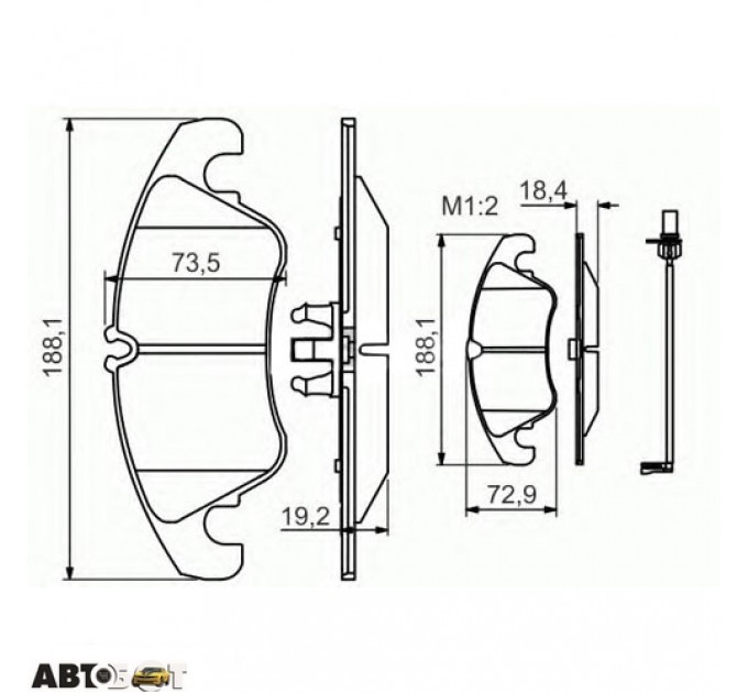 Гальмівні колодки Bosch 0 986 494 259, ціна: 2 816 грн.