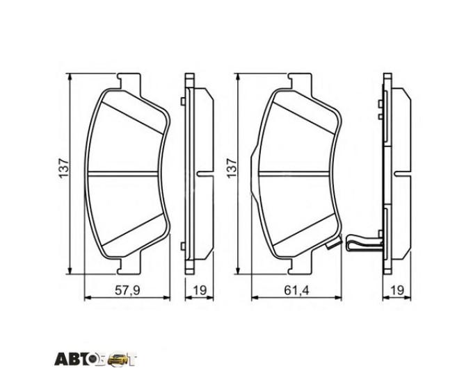 Тормозные колодки Bosch 0 986 494 260, цена: 3 304 грн.