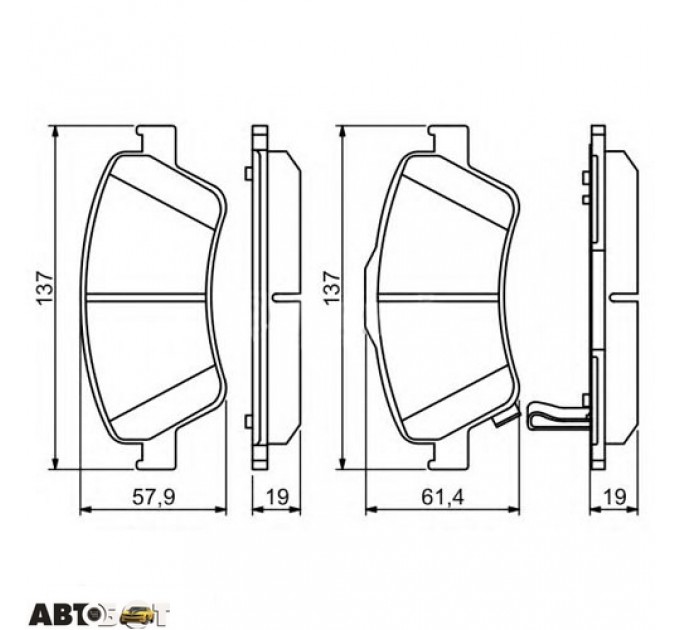 Гальмівні колодки Bosch 0 986 494 260, ціна: 1 799 грн.