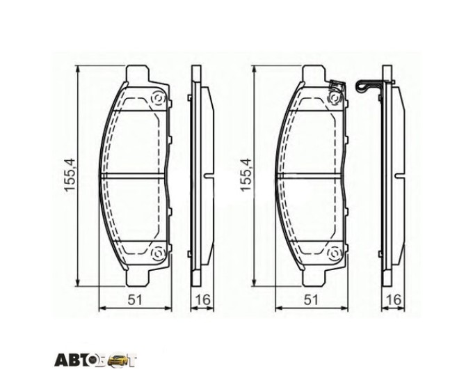 Тормозные колодки Bosch 0 986 494 268, цена: 2 832 грн.