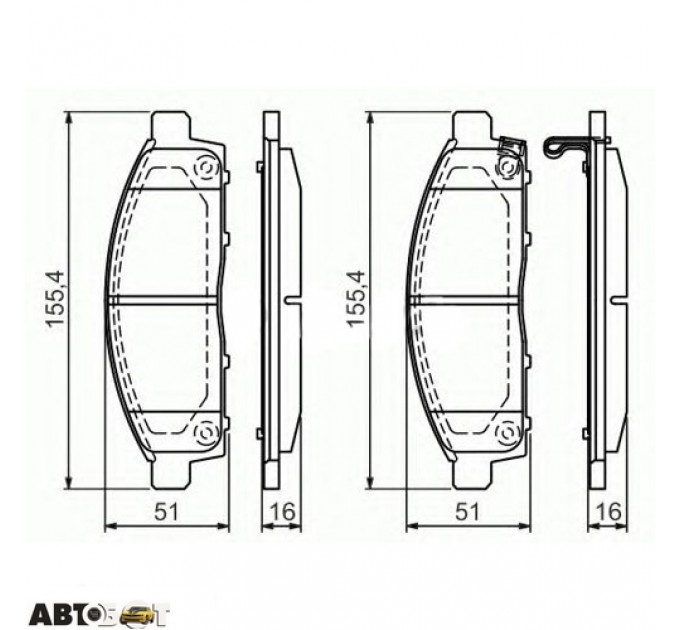 Тормозные колодки Bosch 0 986 494 268, цена: 1 542 грн.