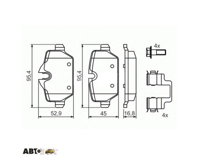 Тормозные колодки Bosch 0 986 494 269, цена: 2 698 грн.