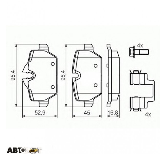 Гальмівні колодки Bosch 0 986 494 269, ціна: 1 469 грн.