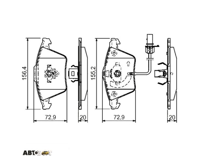 Тормозные колодки Bosch 0 986 494 271, цена: 4 240 грн.