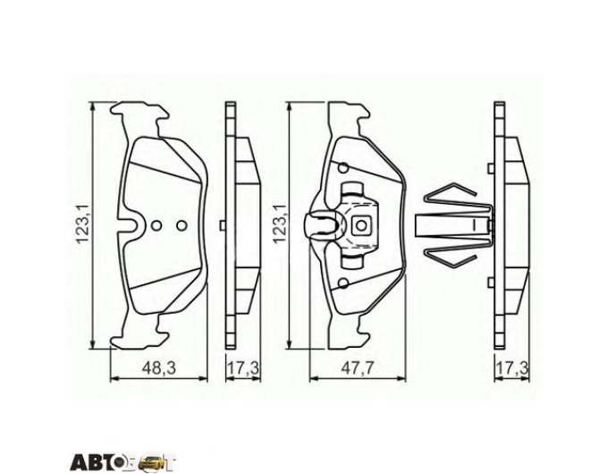 Тормозные колодки Bosch 0 986 494 272, цена: 2 658 грн.