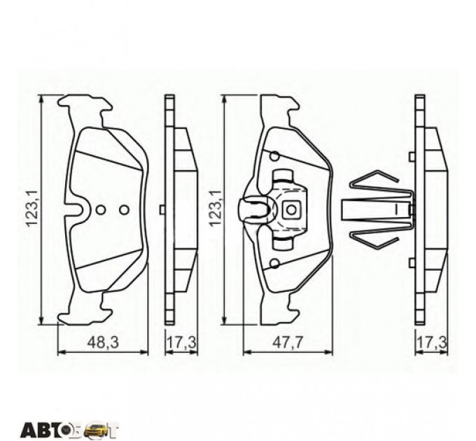 Тормозные колодки Bosch 0 986 494 272, цена: 1 447 грн.