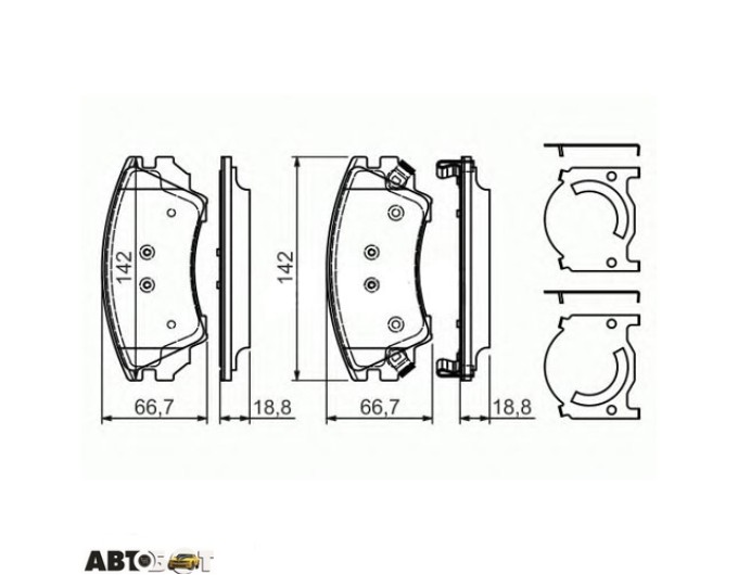 Тормозные колодки Bosch 0 986 494 275, цена: 3 632 грн.