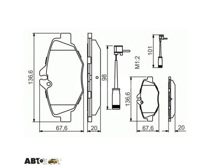 Тормозные колодки Bosch 0 986 494 285, цена: 3 472 грн.