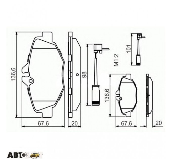 Тормозные колодки Bosch 0 986 494 285, цена: 1 890 грн.