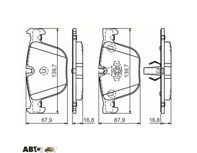 Тормозные колодки Bosch 0 986 494 294, цена: 2 998 грн.