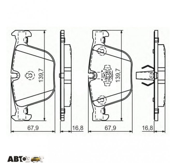 Тормозные колодки Bosch 0 986 494 294, цена: 1 632 грн.