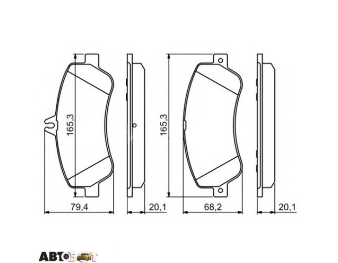 Тормозные колодки Bosch 0 986 494 302, цена: 4 087 грн.