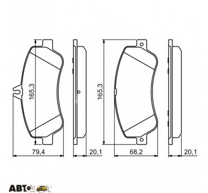 Гальмівні колодки Bosch 0 986 494 302, ціна: 2 225 грн.