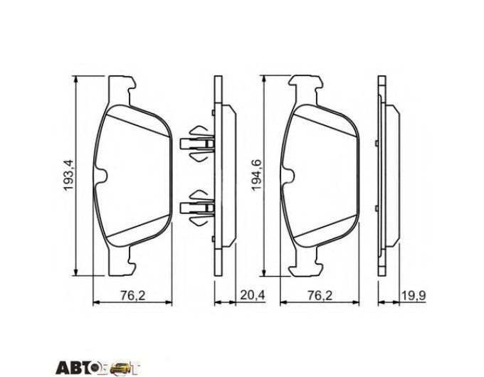 Тормозные колодки Bosch 0986494305, цена: 3 598 грн.