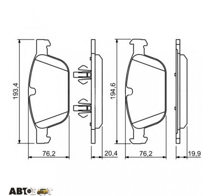 Тормозные колодки Bosch 0986494305, цена: 1 959 грн.