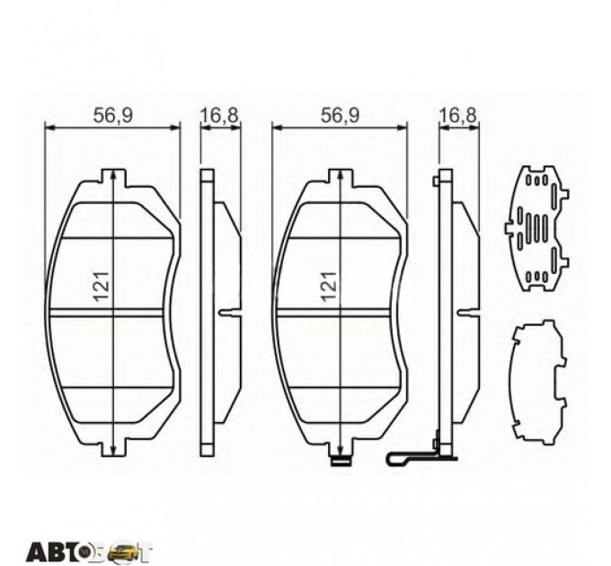 Гальмівні колодки Bosch 0 986 494 315, ціна: 1 339 грн.