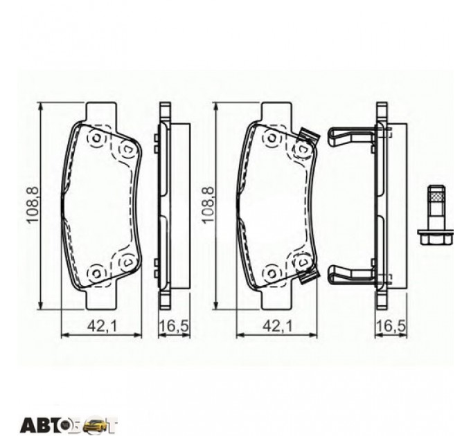 Гальмівні колодки Bosch 0 986 494 329, ціна: 1 469 грн.