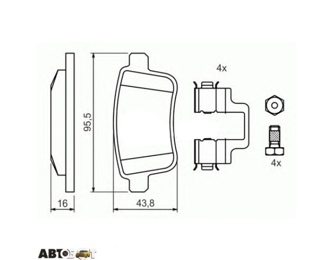 Тормозные колодки Bosch 0 986 494 331, цена: 2 176 грн.